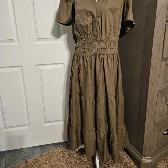 T Tahari Women's Dress Olive Size 2XL - Picture 2 of 12